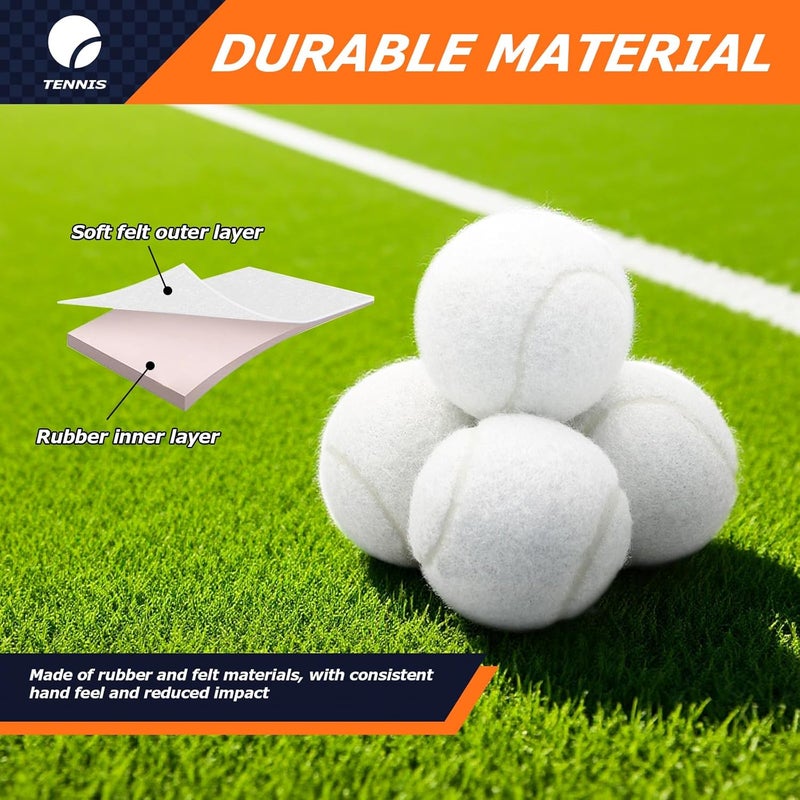 Bac-kitchen Tennis Balls, 6 Pack High Elasticity Practice Tennis Balls with Mesh Bag, Ideal for Beginner, Exercise Playing Balls for Pet Dog - Image 3